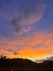sunset over the mountains