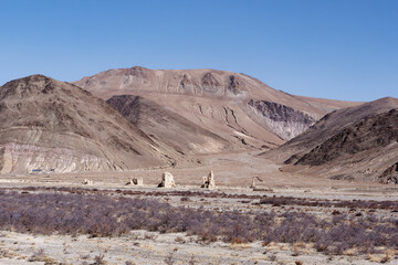 Beautiful mountains and landscape in Qomolangma National Nature Preserve also known as the Chomolungma Nature Reserve (QNP), Tibet, China