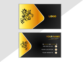 GOLDEN COLOR LUXURY BUSINESS CARD DESIGN.