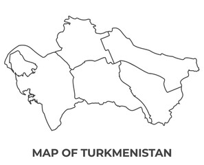 Outline Russia map with borders of region vector illustration