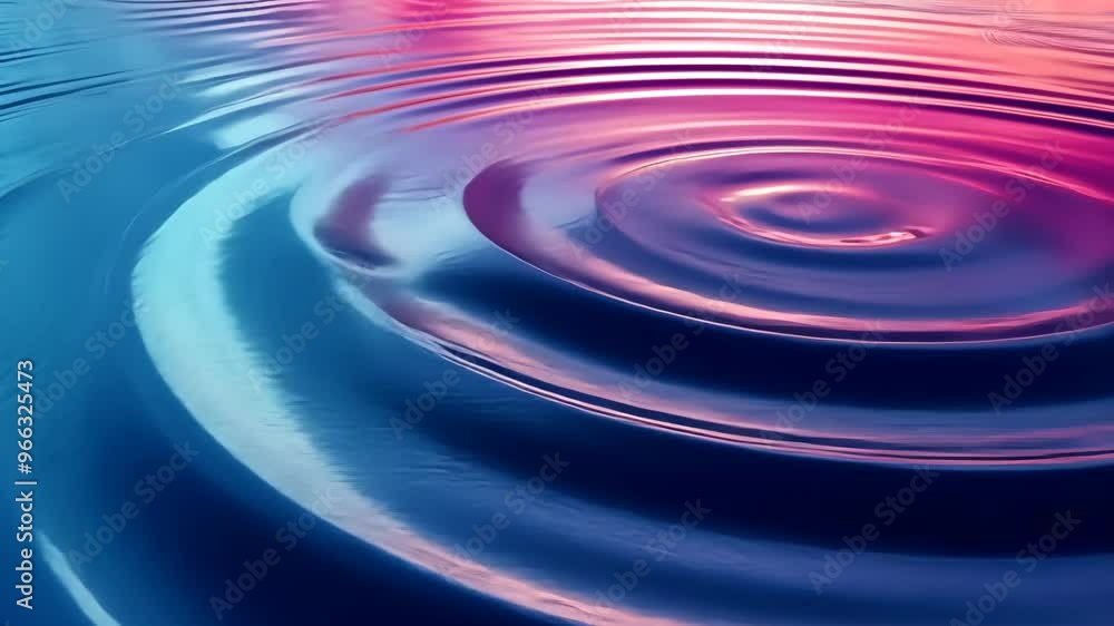 Poster captivating ripples across serene water at sunset creating a stunning visual display and vibrant col