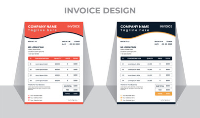 Professional Modern Business Invoice Design Template