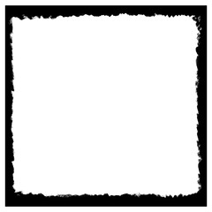 Fototapeta premium Black Grunge Frame Brushes Border