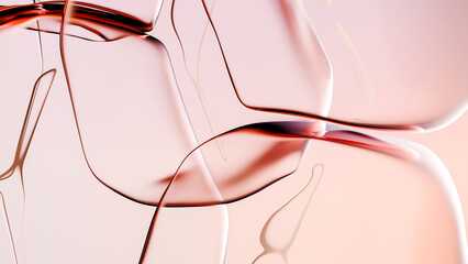 Essential Oil, Serum through the skin layer to repair wrinkles and dark complexion became clear. Skin repair concept. Skin Layer Rinse Smoothing. Skin care action Collagen repair effect, 3d render