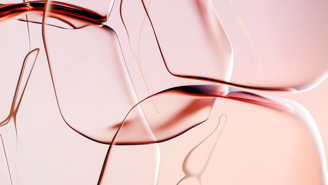 Essential Oil, Serum through the skin layer to repair wrinkles and dark complexion became clear. Skin repair concept. Skin Layer Rinse Smoothing. Skin care action Collagen repair effect, 3d render