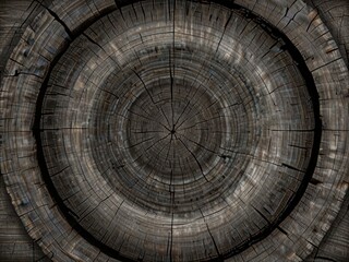 Naklejka premium Concentric tree rings showcasing nature's intricate aging process and textures
