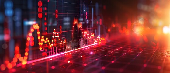Finance crisis diagram chart stock market business background 