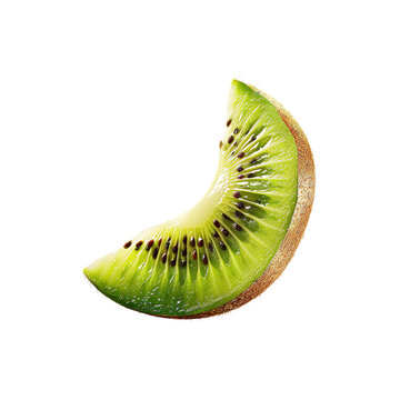 recommend clip art: Slice of Kiwi Fruit on Transparent Background