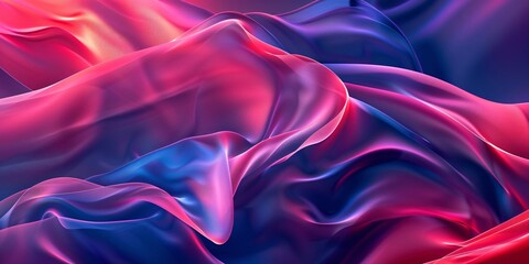 Obraz premium Neon cosmic waves, Flowing neon patterns, Abstract energy expression, Neon dream world 