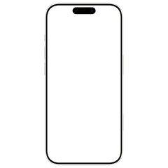 画面が透過されたスマートフォン　携帯電話　携帯　スマホのイラスト素材　ベクター