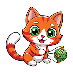 Obraz premium water-color-cute-cat-vector.