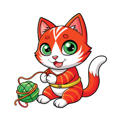 Obraz premium water-color-cute-cat-vector.