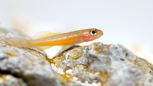 Cristanof Goby Guarding a Glittering Gorge - Isolated on White Background
