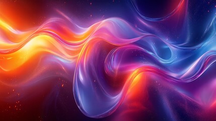 Obraz premium Abstract Flow of Colors – Colorful Wave Pattern Generative AI
