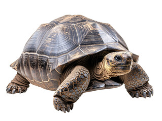 a tortoise on a white background