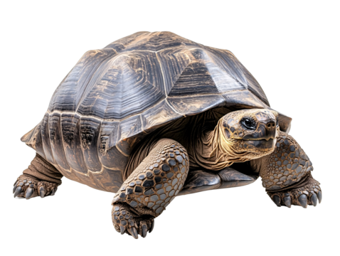 a tortoise on a white background