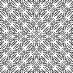 Intricate black and white geometric pattern design arranged in a seamless layout