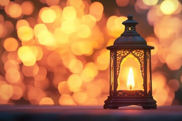 Radiant oil light featuring a gentle bokeh background, honoring the essence of the diwali celebration