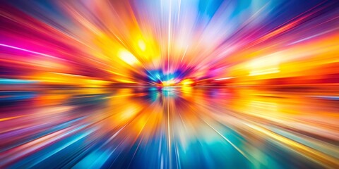 Obraz premium Abstract Light Streaks in Vibrant Colors, speed, motion, abstract art