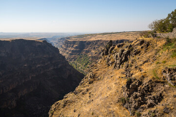 View of the mountains in the autumn