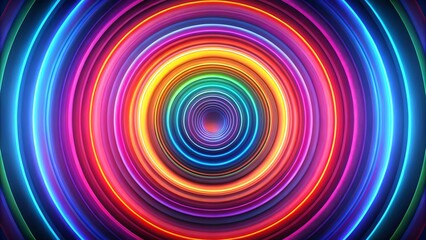 Fototapeta premium Vibrant Abstract Background Featuring Concentric Circles in Neo Style for Creative Projects