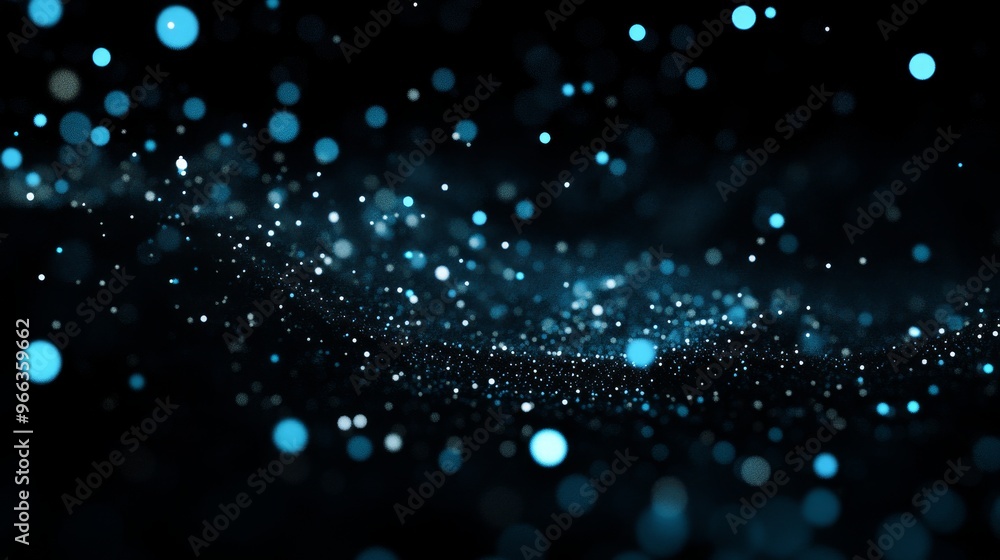 Aufkleber a mesmerizing abstract background featuring a soft, glowing blue particle effect that creates a sens