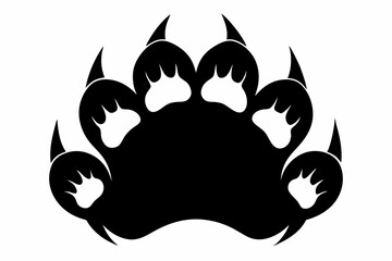 Bear Claw Silhouette Vector, American Bear Paw Clip art



