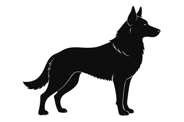 German Shepherd Bog Breed Black Silhouette Vector, Dog Silhouette Svg