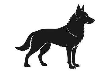 German Shepherd Bog Breed Black Silhouette Vector, Dog Silhouette Svg