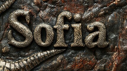 Snake Skin personalized name postcard perfect for decor.