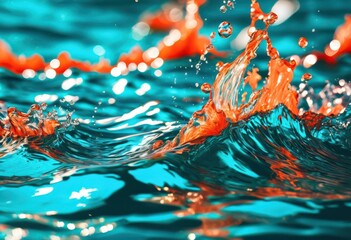 vibrant water themed visuals eye catching impactful brand identity design elements, aesthetics, ambiance, artistic, blue, branding, clarity, composition