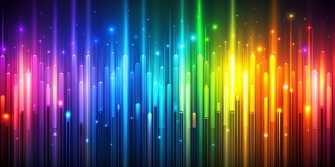 Rainbow Neon Glow Lines Abstract, neon, glow, abstract