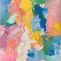 Naklejka premium Oil paint texture with rough brush and palette knife strokes. Colored wallpaper. Contemporary art for large wall tapestrie. Painting on canvas. Artistic texture. Illustration for cover or decor.
