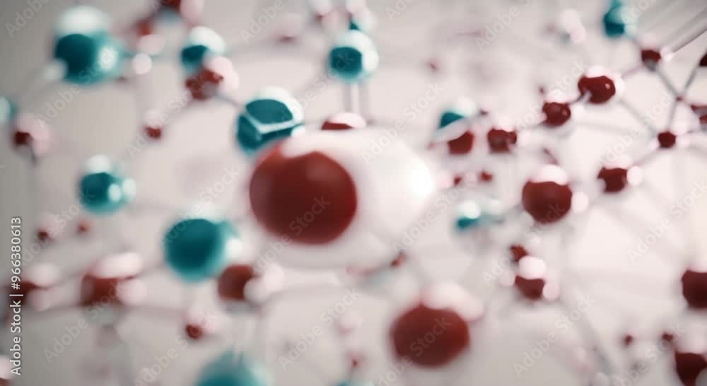 Aufkleber animation of structural chemical formulas on a white background in abstract digital space 4k animati