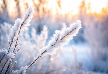 frost laden twigs covered soft white blankets creating delicate winter landscape, snow, ice, textures, details, branches, nature, environment, beauty, scenes