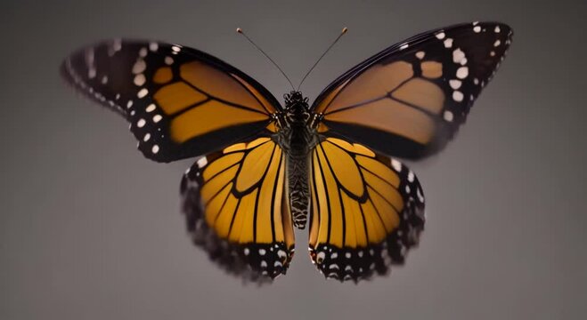 Prepona butterfly fighting strong wind