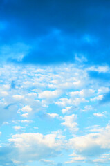 Dramatic sunset sky background with colorful clouds, colorful vast sunset sky landscape