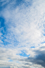 Fototapeta premium Sunset sky background, sunset sky high with colorful clouds, vast sunset sky background