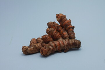 Isolated turmeric is one of the cooking spices and ingredients for making herbal medicine