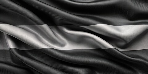 Obraz premium Black and Silver Fabric Draped, Fabric Texture, Draped Fabric, Textile