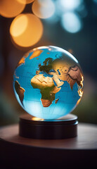 surreal world filled dreamlike globes imaginative continents