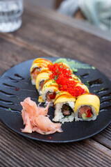 Sushi menu. Japanese food. Sushi Roll