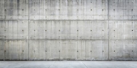 Concrete Wall with Holes and Floor, Minimalist Background, Urban Architecture, Concrete, Texture, Background