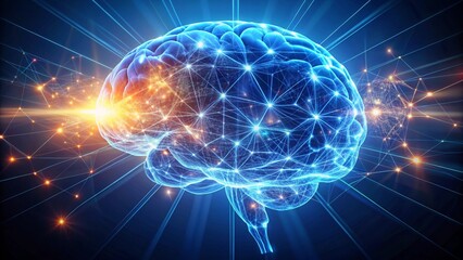 Concept Image Representing Artificial Intelligence With a Glowing Humanoid Figure for Technology and Innovation Themes