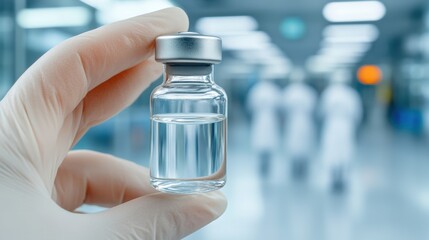 A person holding a small vial of liquid in their hand, AI