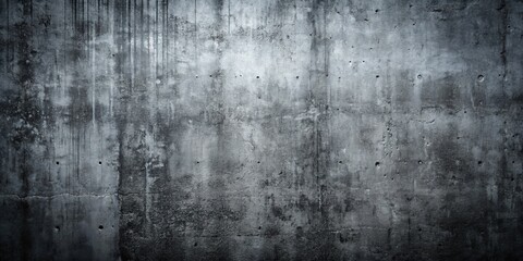 Obraz premium Grungy Concrete Wall Texture - A Distressed Grey Background, grunge, texture, background