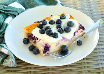 Blueberry cottage cheese cake