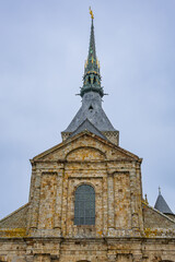 Le Mont Sent Michael, France – August, 31, 2024: Benedictine Abbey of Mont Saint-Michel is a...
