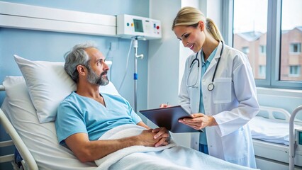 Healthcare Worker Providing Detailed Medical Advice to a Patient for Better Health Management