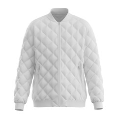 An image of a White Quilted Jacket isolated on a white background © Bruno